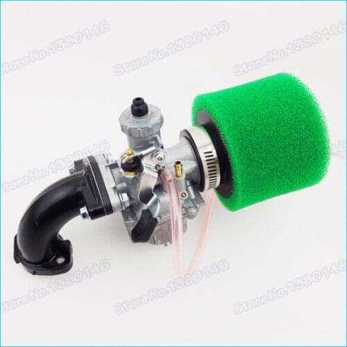 Green 38mm Air Filter Intake Pipe Mikuni VM22 Carb 26mm Carburetor 125cc 140cc CRF50 Pit Dirt Bike Scooter ATV Quad