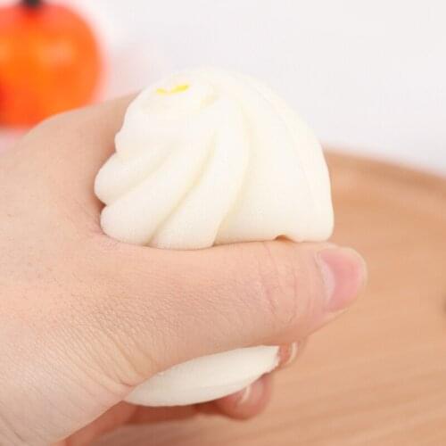 1Pcs Steamed Stuffed Bun Simulation Steamed Buns Decompression Squeeze Toys For Children Adults Stress Relief Vent