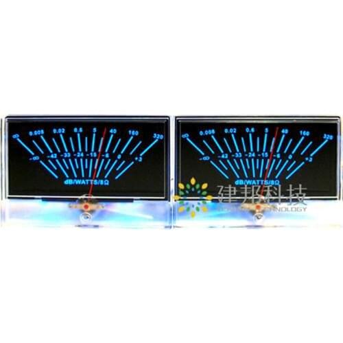 2pcs One Pair P-134 VU Meter Head DB Level DAC Audio Meter Chassis Power Amp w/ Backlight