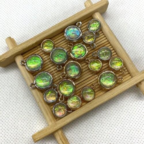 2 Pieces of Resin Oblate Pendants Exquisite Pendants DIY Making Jewelry Accessories Jewelry Necklaces Bracelets Size 12 Mm 10 Mm