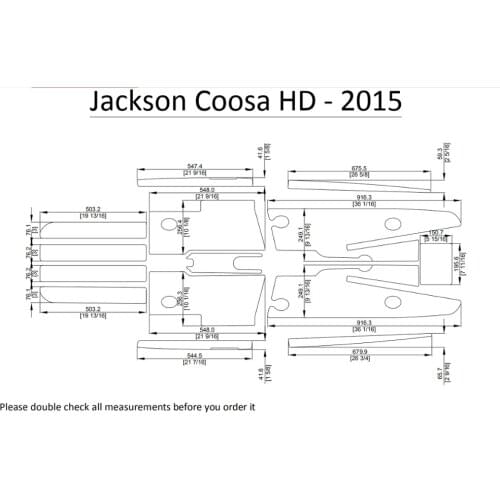2015 Jackson Coosa HD Kayak Boat EVA Decking Mat Pads Kit 1/4"