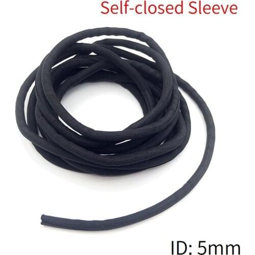 5mm Expandable Braided Cable Sleeve PET Self Close Insulated Flexible Pipe Hose Spliter Tube Protector Harness Nylon Wire Wrap