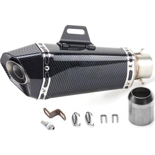 51mm Universal Motorcycle Carbon Exhaust Muffler For FZ1 MT07 R1 R6 R15 R3 ZX6R ZX10 Z900 1000 K6 K7 K8 NINJA 650 MT03 TMAX
