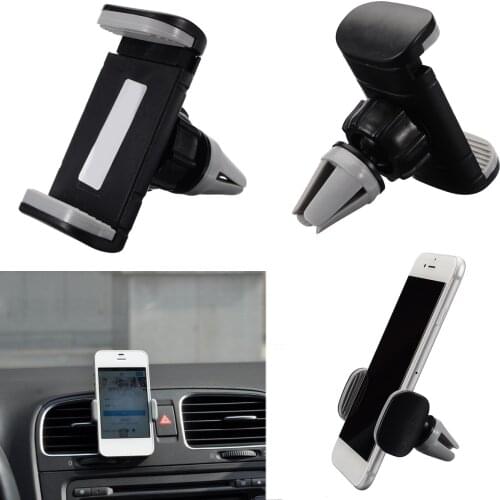 360 Degrees Rotation Car Air Vent Mount Stand Holder GPS Bracket For Samsung Galaxy S10e S10 Smart Cell Phone Black Holder Stand