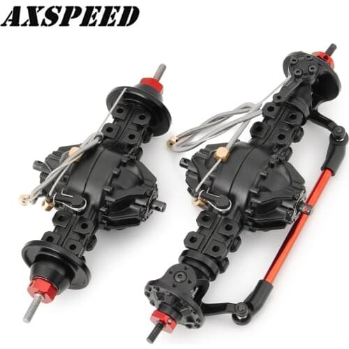 AXSPEED Tamiya Front Rear Axle Medium Differential Axle Built-in Gear CNC Metal Alloy for 1/14 Tamiya Tow Drag Truck Parts