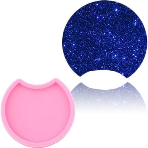 Shiny Glossy Round Shape Silicone Mold Fondant Cake Decorating Tools Custom Keychain Molds Pendant Clay Resin Moulds