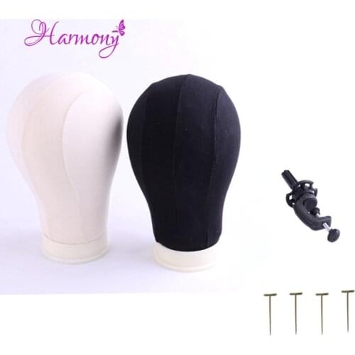 1 Piece 21'' 22'' 23'' 24'' 25'Canvas Block Head For Hair Extension lace wigs Making and Display Styling mannequin Manikin Head