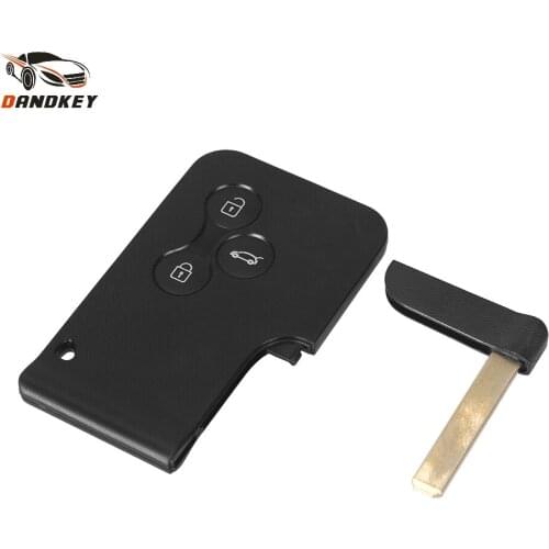 Dandkey Key Shell 2/3 Buttons Smart Card For Renault Clio Logan Megan Scenic For Car Key Case With Small Blade/No Blade