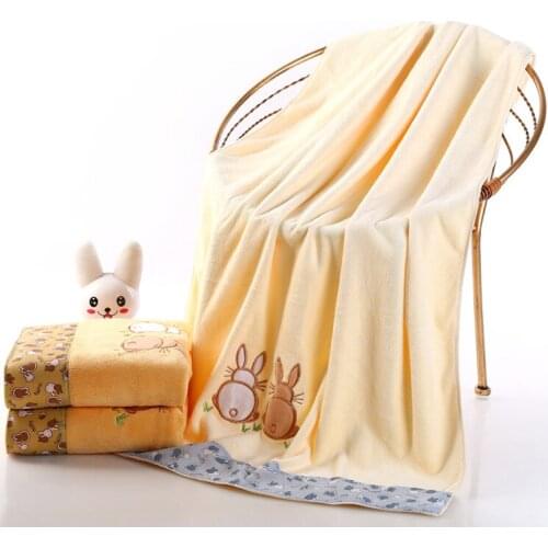Microfiber Childrens Cartoon Bath Towel Sand Beach 70*140 Absorbent Large Bath Towel