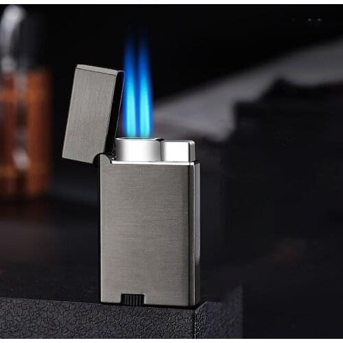 Gas-filled Lighter For Smoking Directly Into An Open Flame A Machine with 3 Fire Windproof Cigarettes Cigars Candles And Lighter