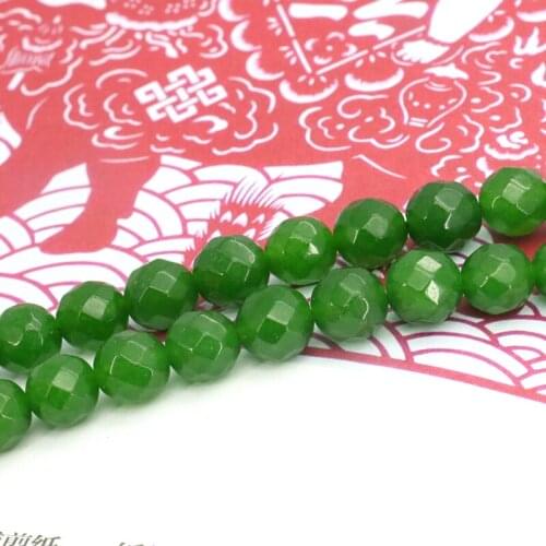 Faceted green aventurine round loose beads 8mm 15inches DIY stone beads women fashion jewelry making design