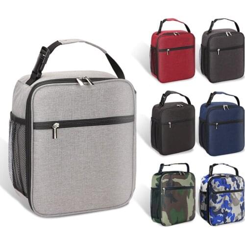 Insulated Lunch Bag Red Cooler Bag Portable Carrying Lunch Box Bag for Boys Girls Women Men to School Office Outdoor