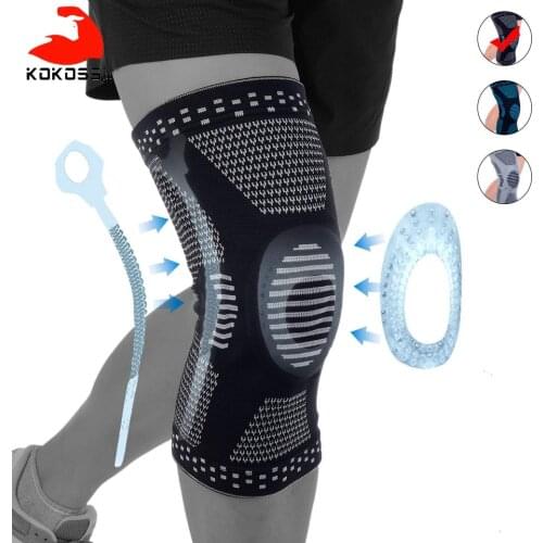 KoKossi 1PCS Elastic Knee Support Brace Kneepads Adjustable Patella Basketball Volleyball Safety Guard Strap Protector Knee Pads