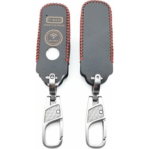 Leather Car Key Case Car Key Cover Holder for Yamaha TMAX 530 DX SX motorcycle 2017/2018 Motorcycle Remote Protect Shell