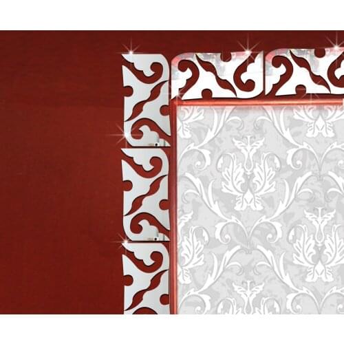 Funlife Creative Eco-Mirror 3D Acrylic Waistline Skirting Board Ceiling Living Room TV Background Decorative Mirror Stickers