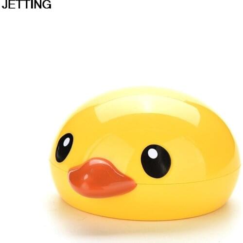 Cute Cartoon Travel Contact lens Case Yellow Duck Travel Glasses Plastic Contact Lenses Box Eyes Care Kit Holder Container Gift