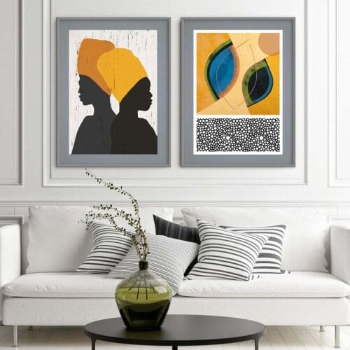 Minimalist Ethno Motive Pattern Wall Art Picture Canvas Poster Nursery Print Minimalist Painting Decor No Frame