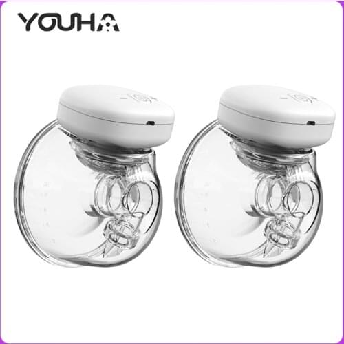 YOUHA Wearable Breast Pump Hands Free Electric Single Portable Wearable Breast Cup Rechargeable Comfort Breastfeeding 28mm