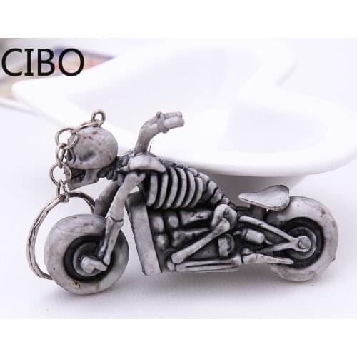 2019 New Skeleton Skull Motorcycle Autobike Keychains Keyrings Key Chains Purse Bag Pendant For Car llaveros