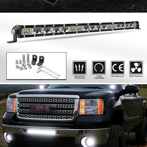 HAOLIDE Single Row 20 inch LED Light Bar Ultra Slim Car Combo Beam for UTV ATV Work Light Flood Spot Led Bar