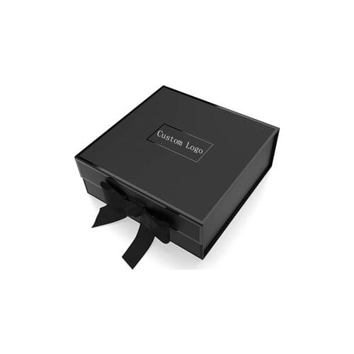 Wholesales Custom High Quality Rigid Foldable Cardboard Black Gift Box with Lid/Comestic Gift Box/Luxury Gift Box Packing