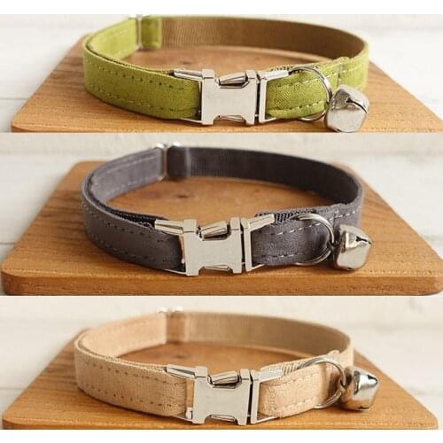 Pet Cat Collar Custom Adjustable Small Dog Collar Chihuahua Yorshire Bulldog Kitten Puppy Cat Collar Bell Engraved Personalized