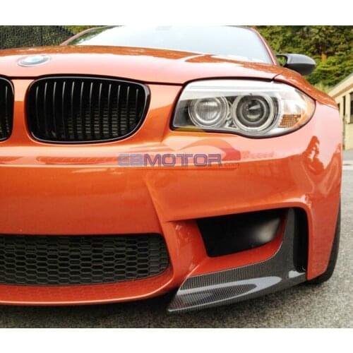 AP Style Real Carbon Fiber Front Splitter Spoiler 1pair for BMW E82 1-Series 1M Bumper 2011-2013 B202