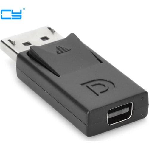 DisplayPort Male to Mini DP DisplayPort Female extender Adapter for Apple iMac Cinema PC, HDTV, Monitor or projector - Black