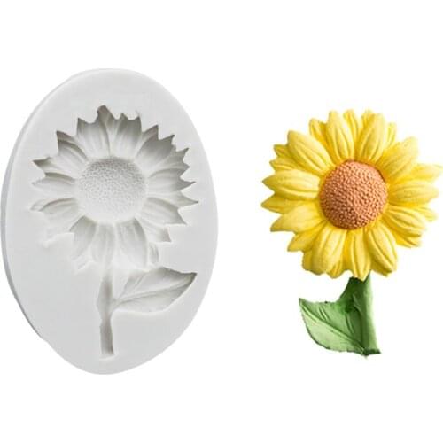 Sunflower Chocolate Mold Fondant Cake Silicone Mold DIY Cake Baking Tool Sugar Cake Decorating Tools kitchen