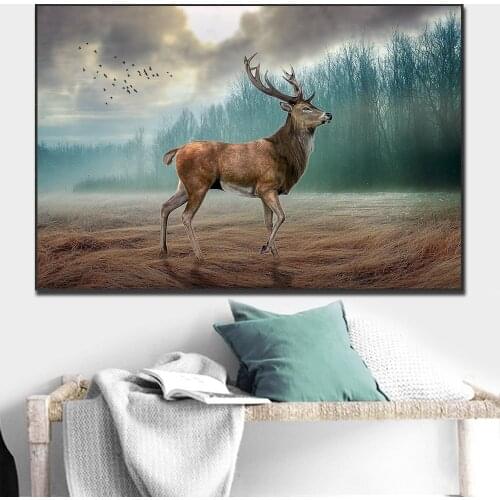 Animal Deer Canvas Painting Art Print Poster Wall Art For Home Decor Poster Painting Decorations for Room No Frame