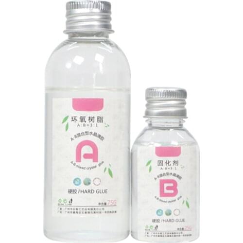 Transparent Crystal Clear Epoxy Resin Glue Kit A B Glue Set for DIY Jewelry Crafts Resists Yellowing -MX8