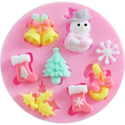 Cristmas Silicone Cake Mold Chocolate Cake Decorating Tools Candy Pastry Baby Fondant Cake Tools Cake Mold