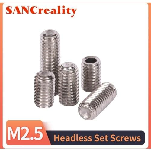 Hexagon Hex Socket Set Screw Flat Point Allen Head Grub Screw M2 M2.5 M3 M4 M5 M6 M8 M10 M12 Stainless Steel Headless Set Screw