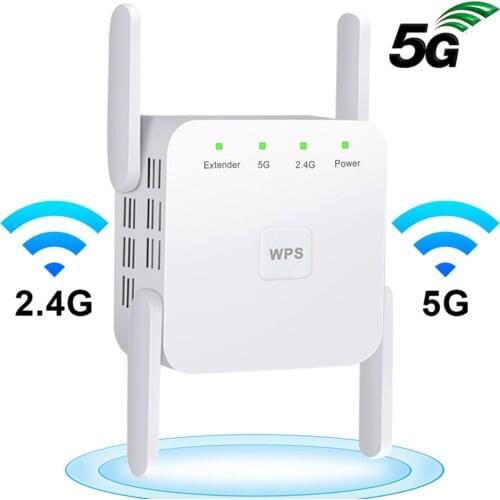 5 Ghz WiFi Repeater Wireless Wifi Extender 1200Mbps Wi-Fi Amplifier 802.11N Long Range Wi FI Signal Booster 2.4G Wifi Repiter