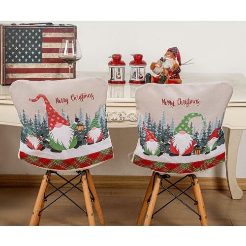 Back Rest Chair Cover Christmas Letter Dwarf Patterns Seat Cover Slipcover Dust Cap Protective Tools for Chair