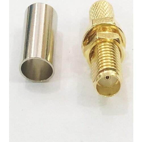 10pcs SMA Female Jack Crimp for RG8X RG-8X LMR240 Coaxial Coax Cable Straight Connector