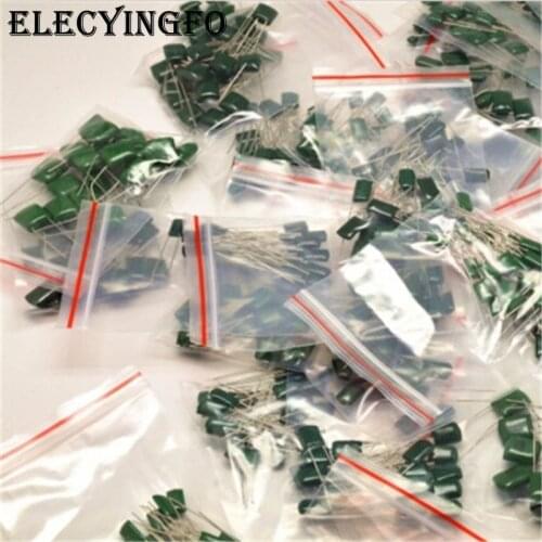 14 Values x10 = 140pcs Mylar capacitor 630V 2J102J to 2J683J 2J472 2J682 2J473 Polyester Film capacitor Assorted Kit