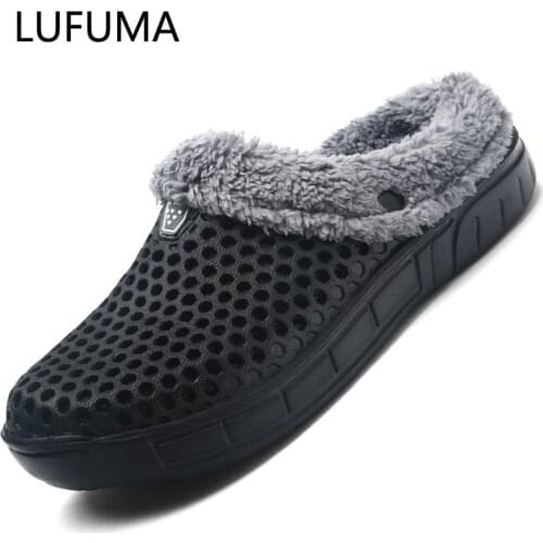 2020 Winter Warm Slippers Women&Men Shoes Indoor Slides Cotton Pantoffels Casual Clogs With Fur Easy On Off House Floor Slippers