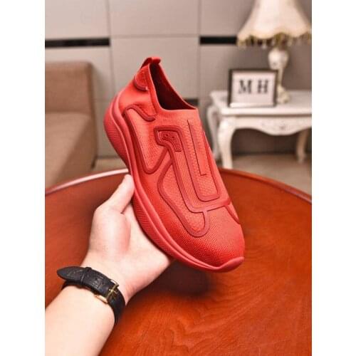2021 New Fashion Summer Transparent Medium-heeled Point Toe Muller Sneaker Mens Luxury Sneaker Red Mens Designers