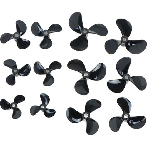 3 Blades 4mm Rc Boat Three Blades Paddle Nylon Boat Propeller Positive & Reverse Screw High Strength D28/32/36/40/44/48mm