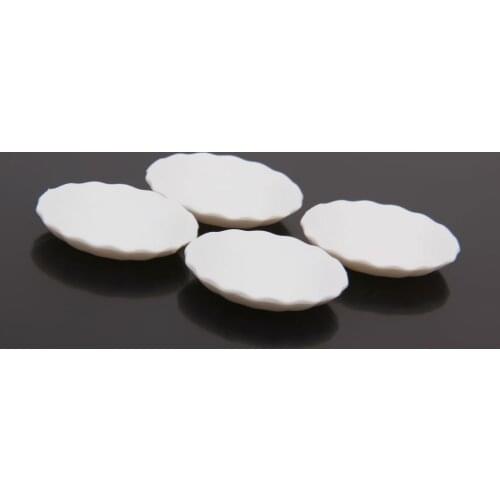 4pcs 1/12 Dollhouse Miniature White Round Dishes Plate Tableware Decor Kitchen Toys Doll House Accessories for Children Kids