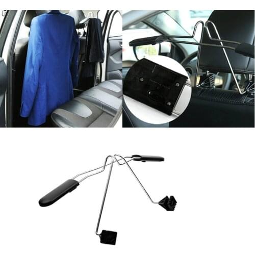 Car Adjustable Clothes Holder Auto Back Seat Headrest Coat Hanger Suits Rack Clothes Storage Hook Stainless Steel Accessories