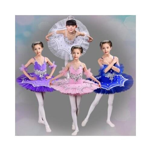 White/Blue/Pink Swan Lake Ballet Costume For Girls Ballerina Dress Children Ballet Dresses Professional Ballet Costumes For kids