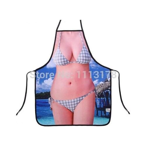 Free shipping Sexy Charm Physical Ocean underwear Funny Apron -Spider-women Kitchen Apron - Bikini super women cooking apron