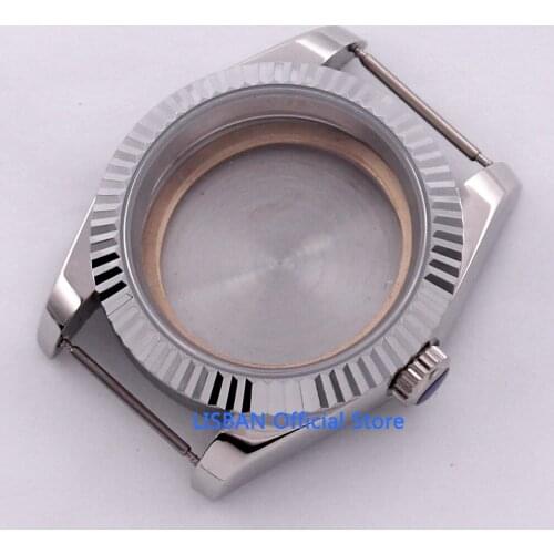 40mm Stainless Steel Watch Case with Sapphire Glass Fit ETA 2836 MIYOTA Movement