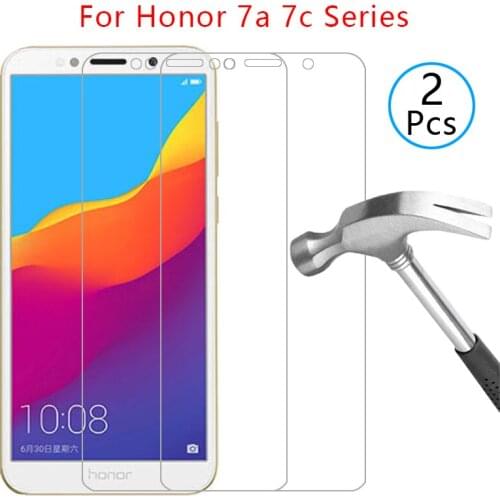 Case on honor 7a pro 7c cover tempered glass screen protector coque for huawei honor7a honor7c 7 a c a7 c7 7apro 7cpro honer bag