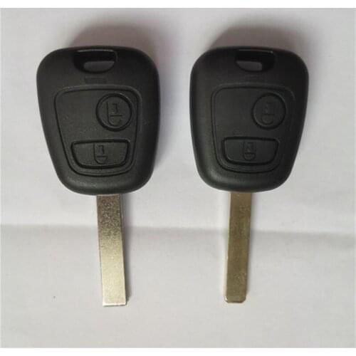 DAKATU Logo Car Remote Key Shell Case For Citroen C3 C4 C5 C6 For Peugeot 206 207 307 Remote Key Shell 2 Button HU83/VA2 Blade