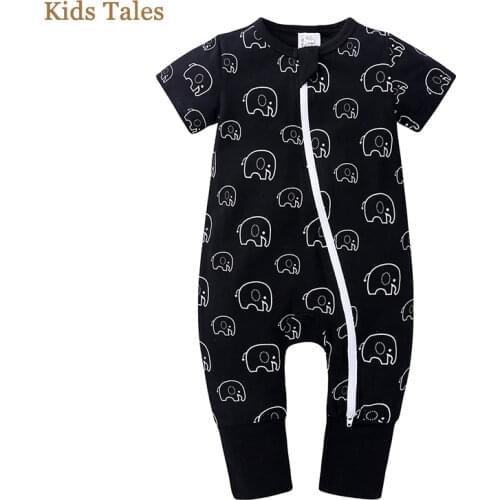 0-24M Newborn Baby Boy Girl Clothes Casual animal Cotton Romper short Sleeve Elephant Jumpsuit Sunsuit Summer Cute Outfit Infant