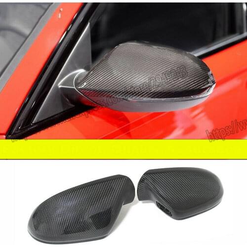 For Audi A6 2012-2016 2pcs/set Real Carbon Fiber Side Mirror Cover Trim