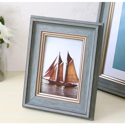 Retro Simple Style Photo Frame 5 Colors Table Painting Art Frames Rectangle 1PC Picture Frame For Home Decor Desktop 3-10 Inch